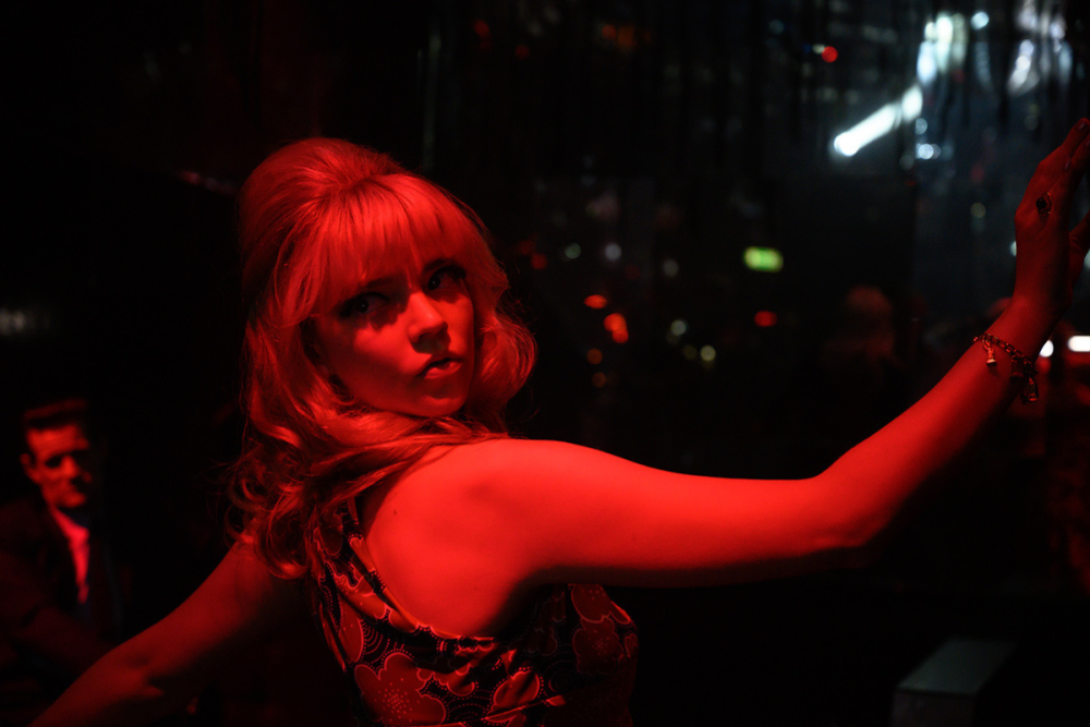 Anya Taylor-Joy and Matt Smith in a scene of Last Night in Soho. 