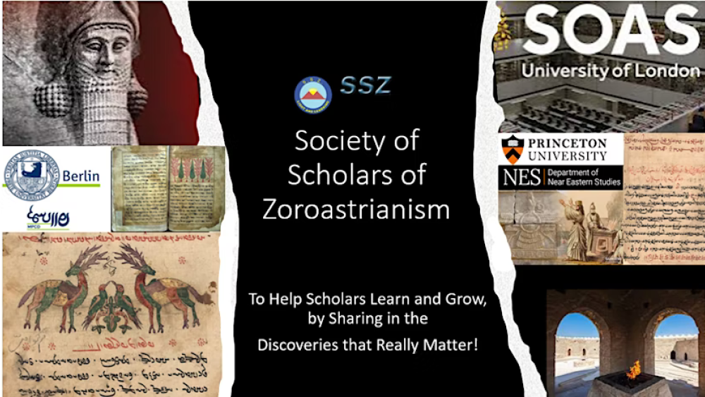Poster for the Society of Scholars of Zoroastrianism Conference 2022