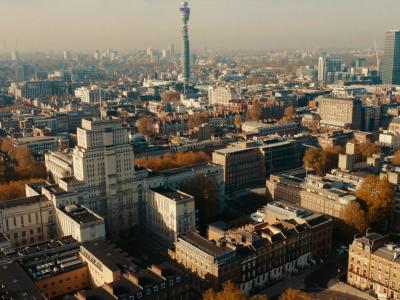 SOAS campus aerial shot