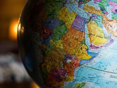 Image of Africa on a globe