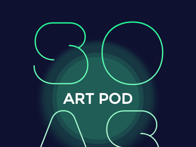 “Graphic promoting ‘SOAS Art Pod’, featuring an abstract line-art design