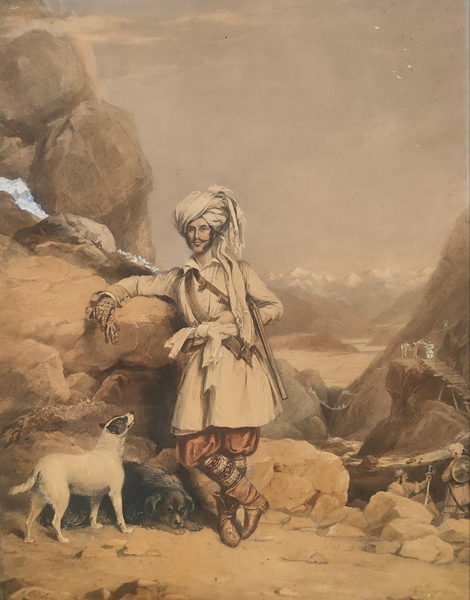 'Portrait of Godfrey Thomas Vigne', Benjamin Delacour, England, 1840