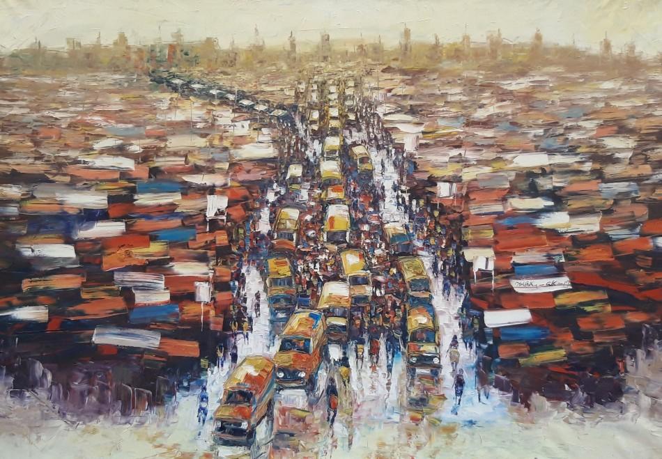 ‘City Scene’ by Isiaka Abdulkarim, Abuja, Nigeria, 2017