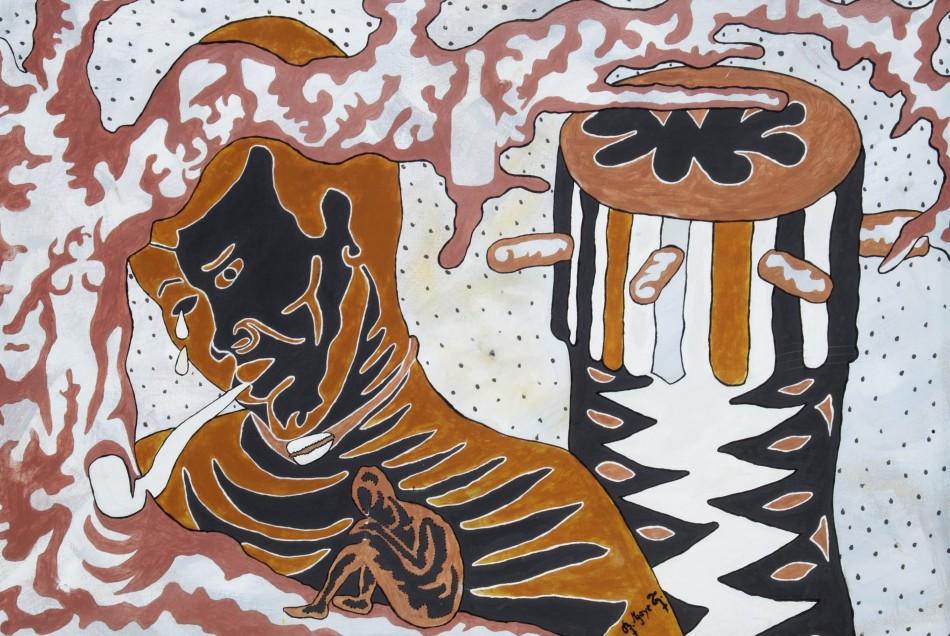 ‘Struggling Conscience’, by Bathie Ngoye Thiam (Samba), Glamorgan, 1980