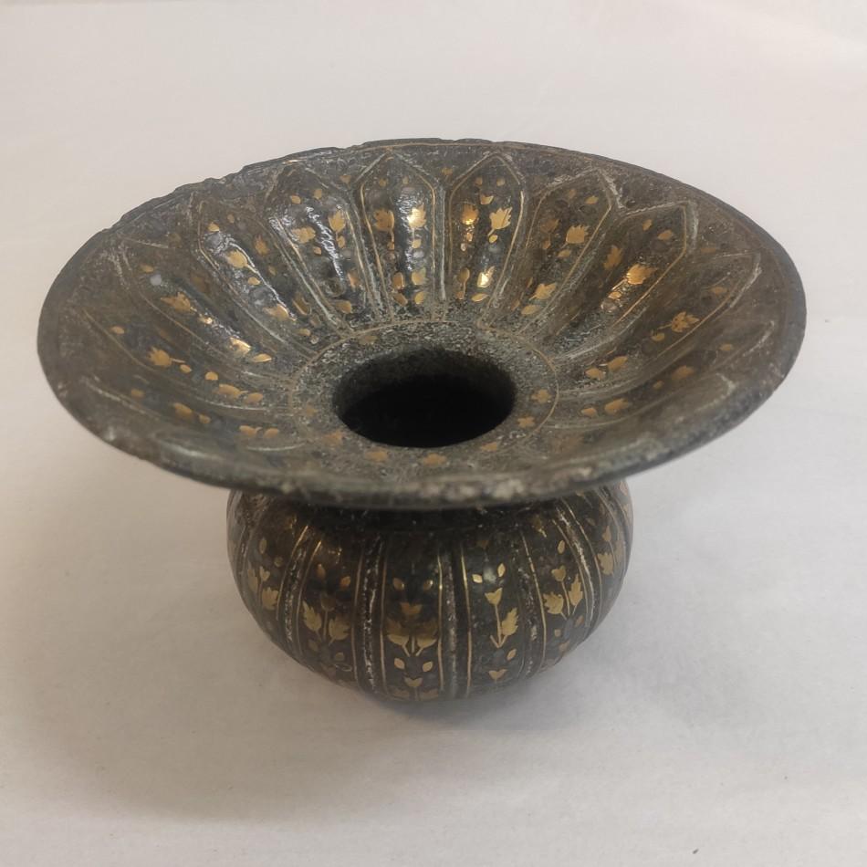 Bidri ware pot, probably Karnataka, Southern India, 19th Century