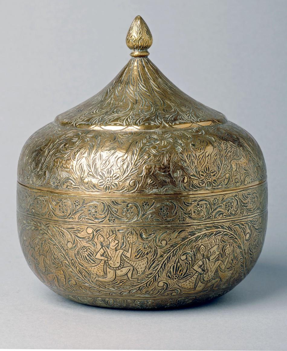 Brass betel container