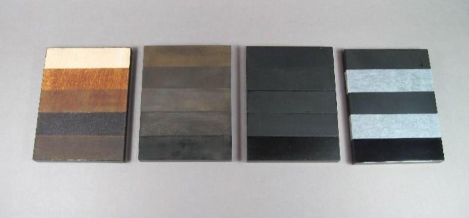 Makie lacquer technique sample boards, 12 pieces, Koyanagi Tanekuni, 2018