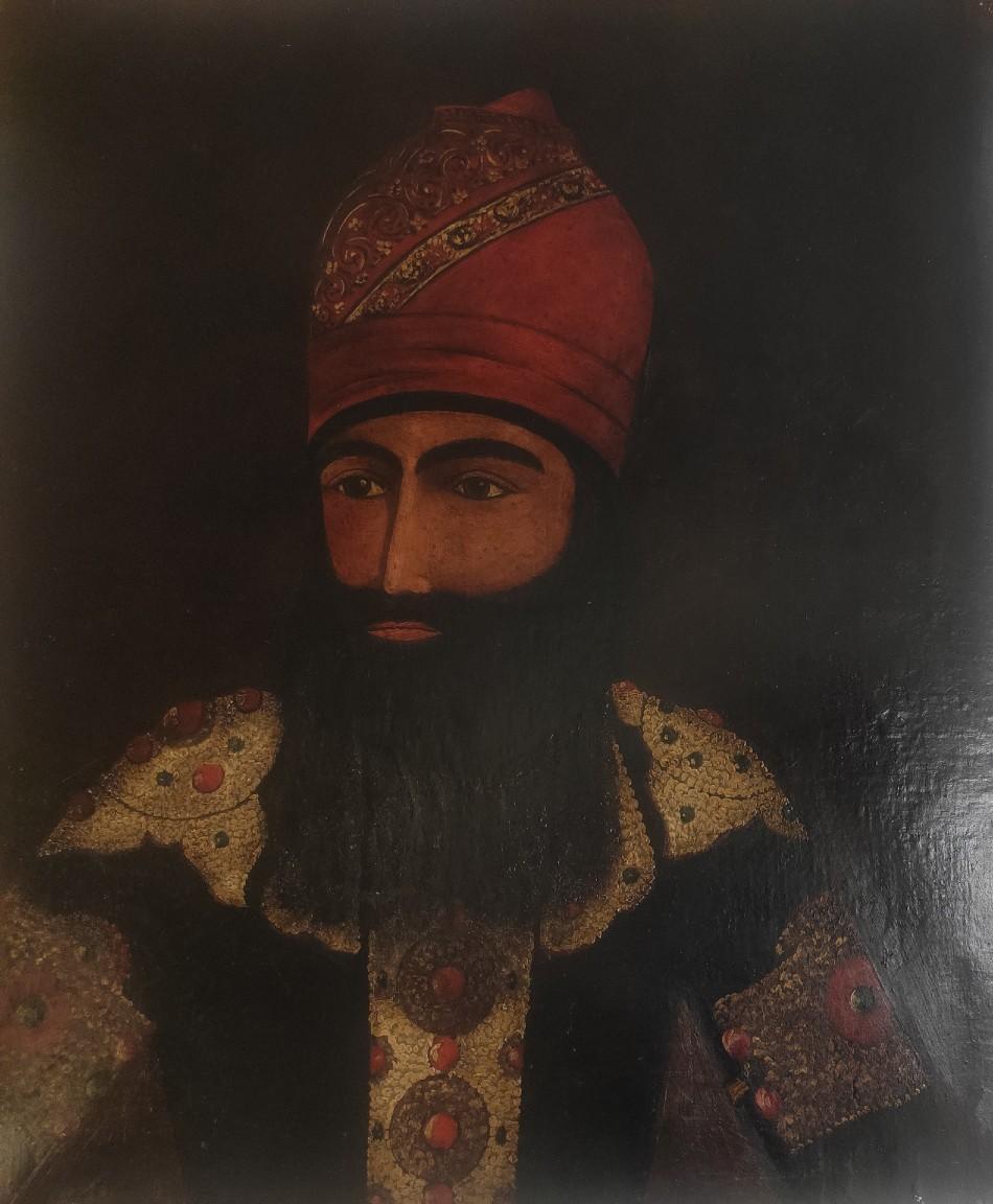 Qajar style portrait, probably Europe, 19th century