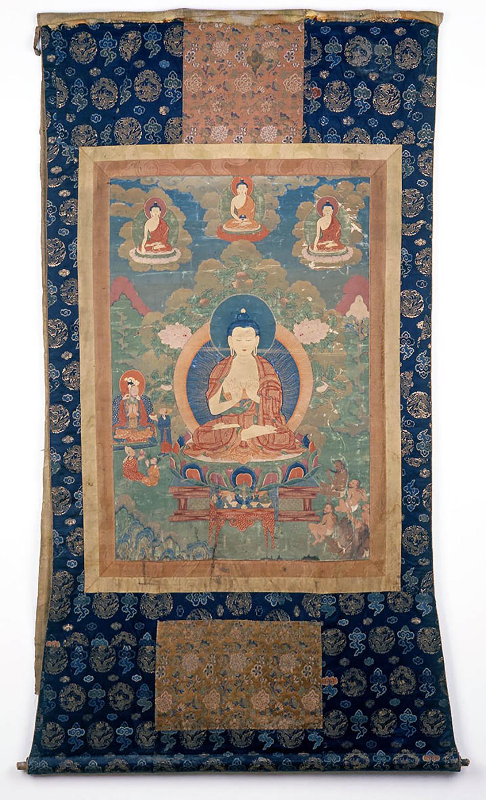 Tibetan Thangka depicting Shakyamuni, Tibet, 18th -19th century