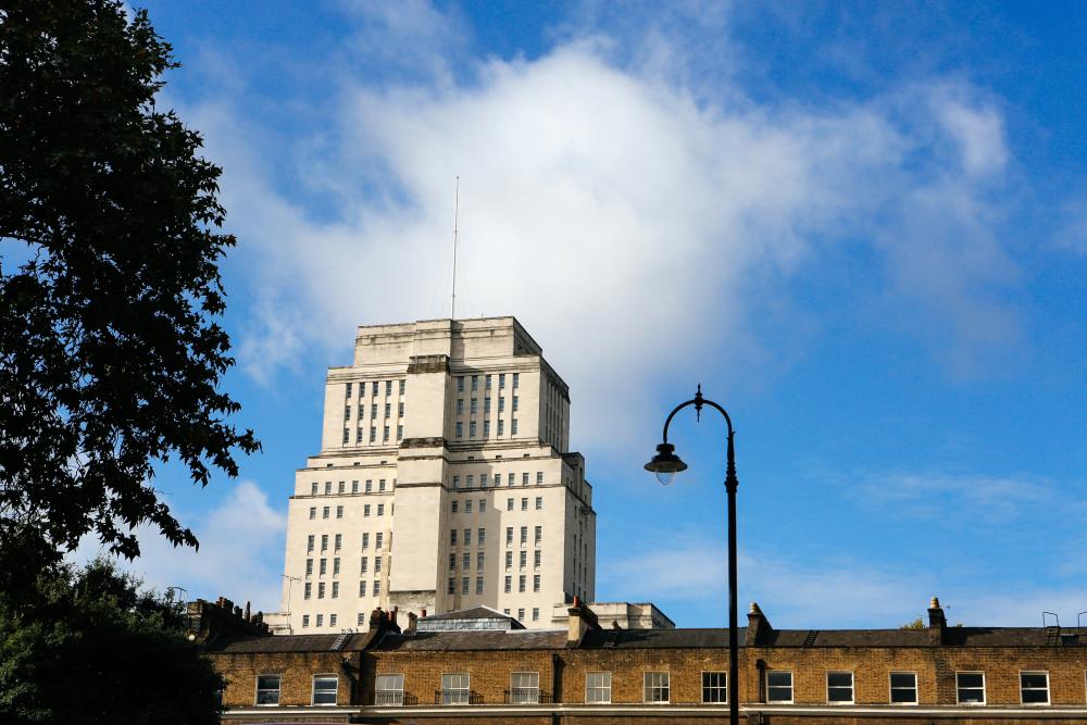 Senate House viewed at a distance