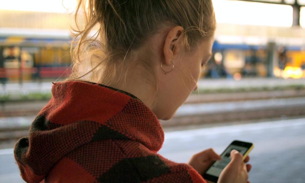 Student tracking expenses on phone