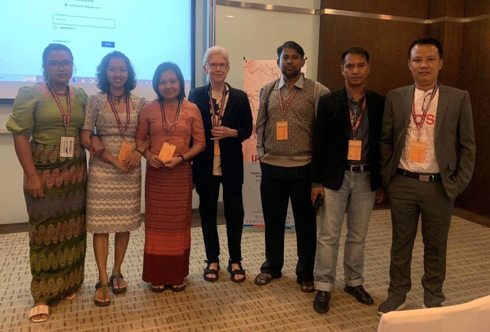 Figure 5. Panel 47 at Chiang Mai: Alphawood Alumni (Pwint Phyu Maung, Theint Theint Aung, Sulatt Win), E. Moore, and Myanmar Archaeology Association (Naing Soe, Soe Win Naing and Kyaw Swar Oo)