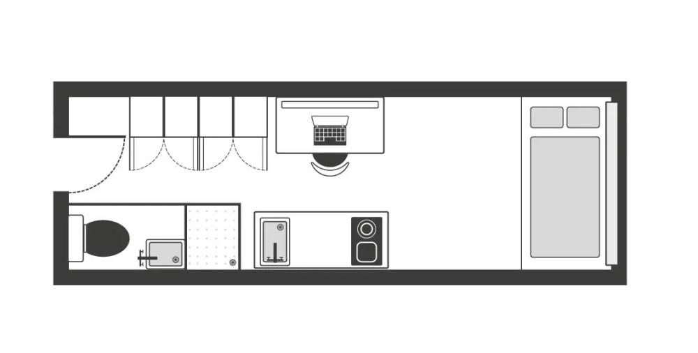 Stay Club Kentish Town Studio floorplan