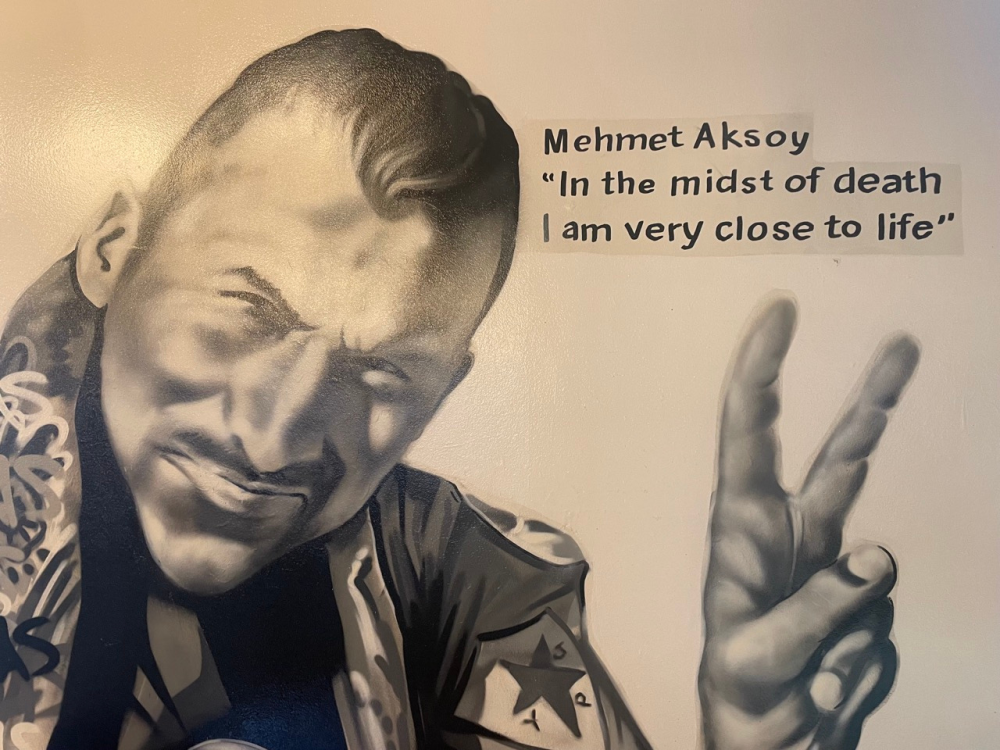 Mural of Mehmet Aksoy