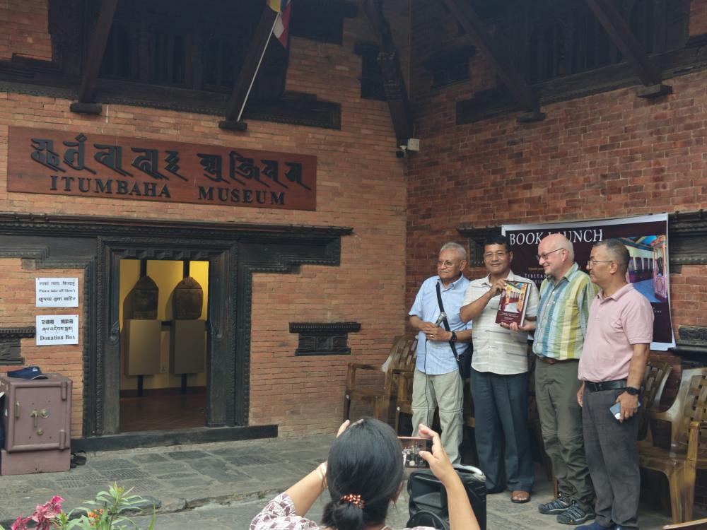 Christian Luczanits attending book launch at the Itumbaha Museum, Nepal