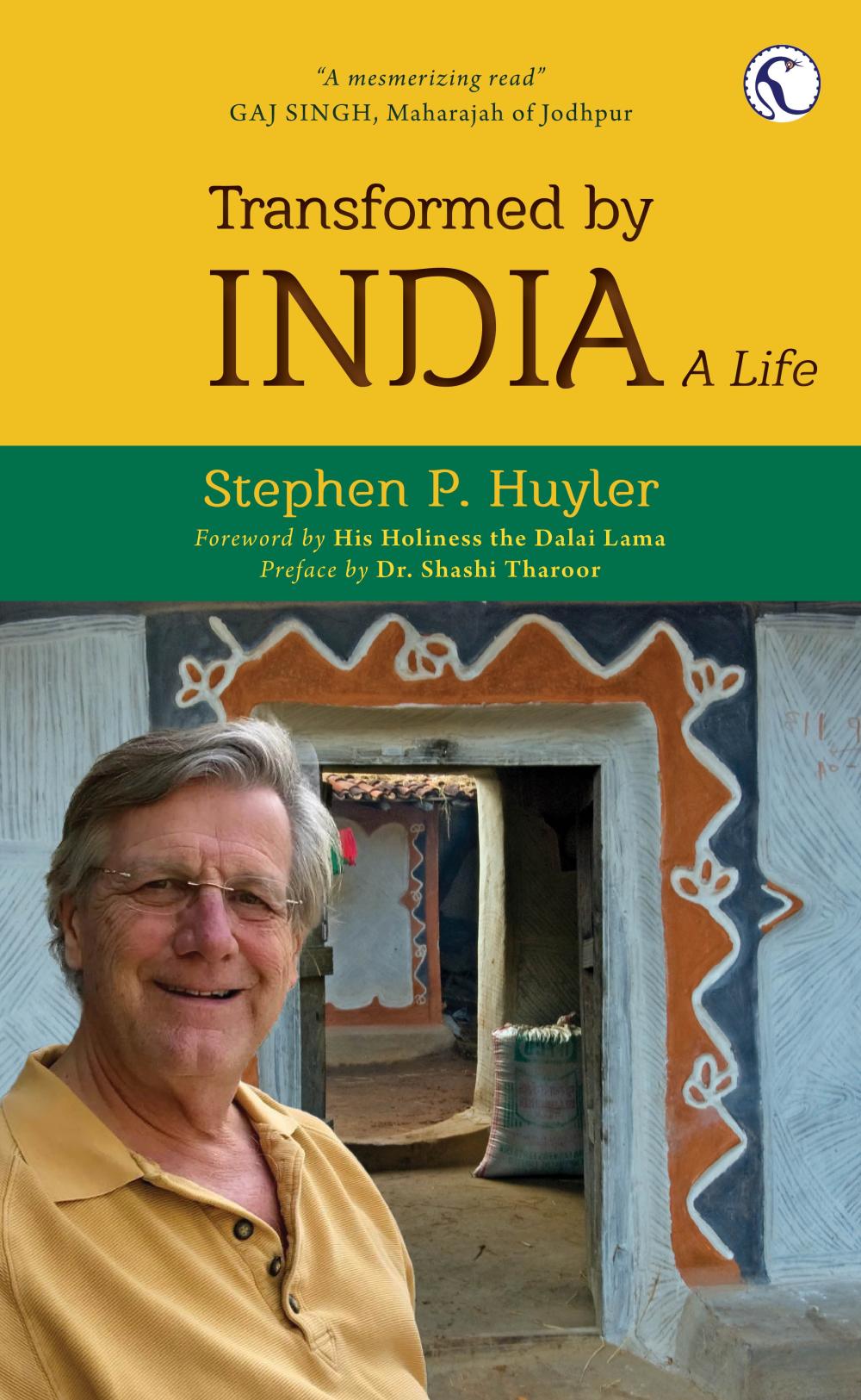 Book cover to Transformed by India with author picture