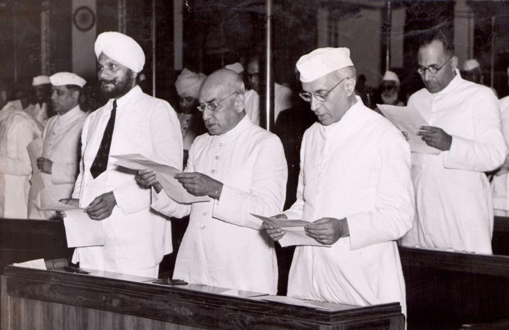 Jawaharlal Nehru at Indian Constituent Assembly meeting, 1946
