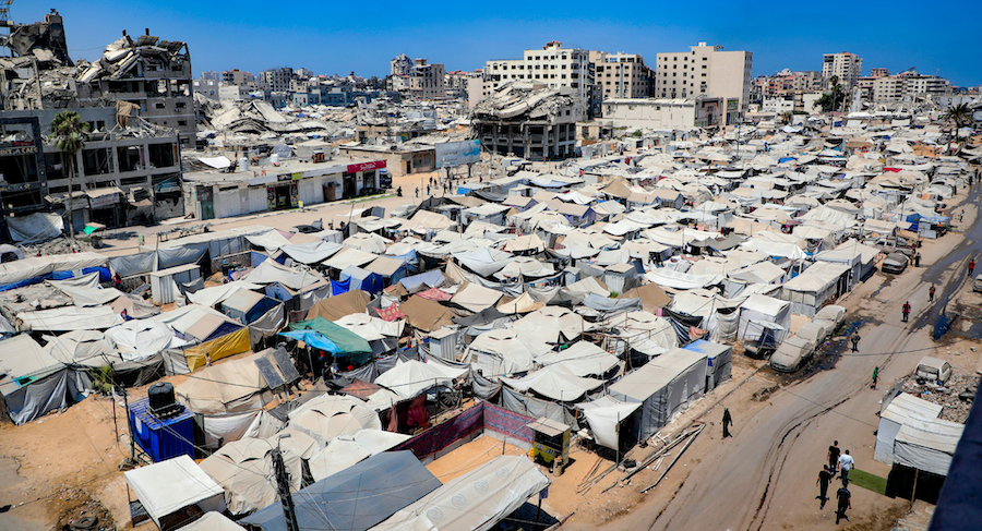 Camps in Ramal area in Gaza