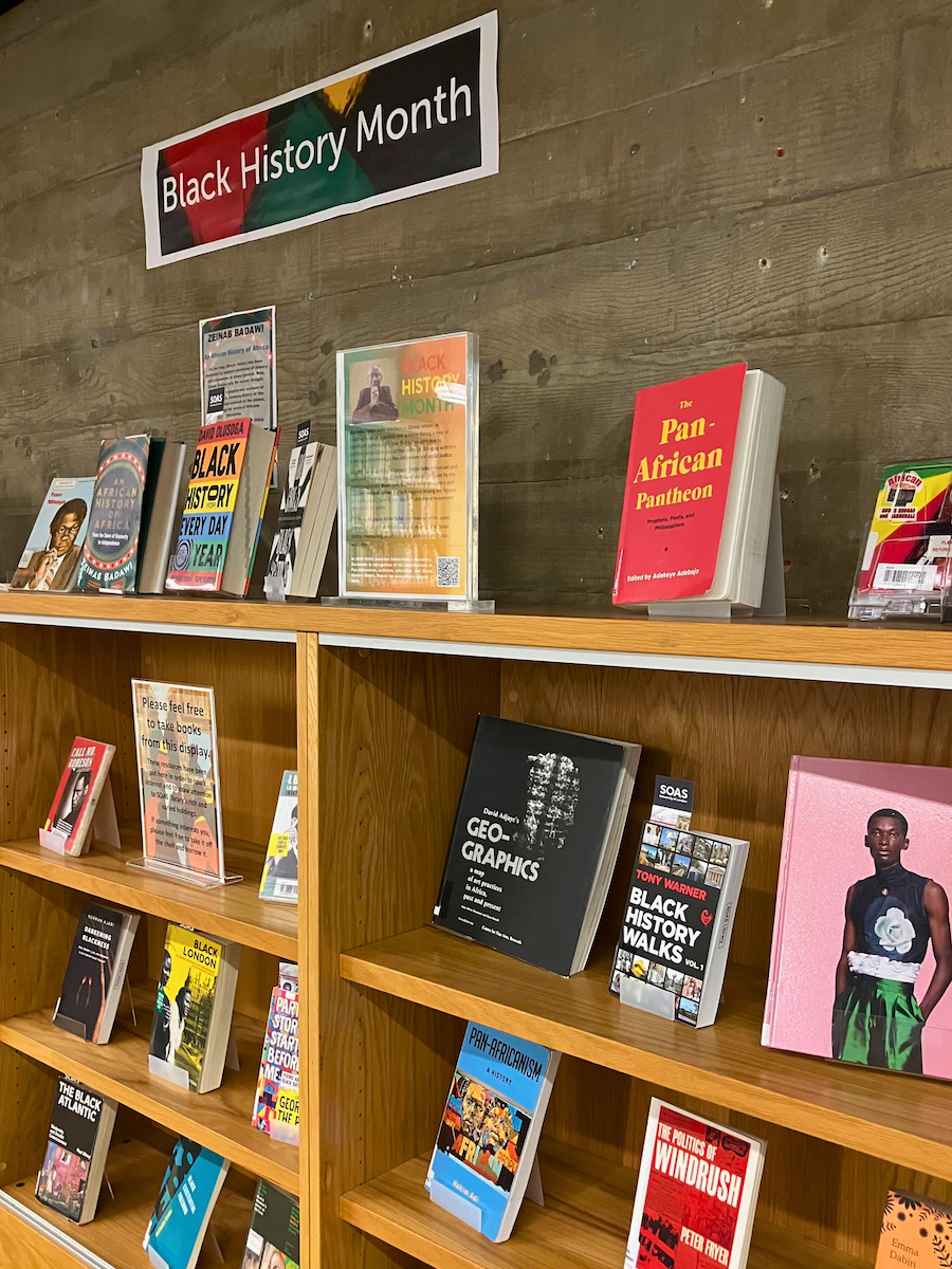 Black History Month book display