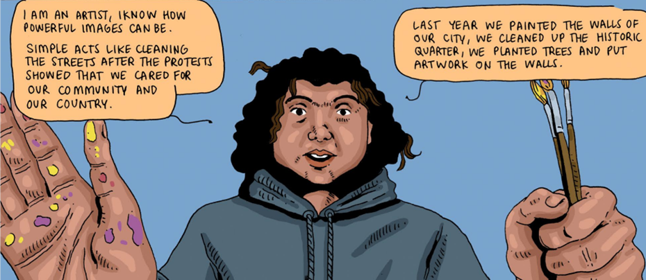 cartoon image from positive negatives project