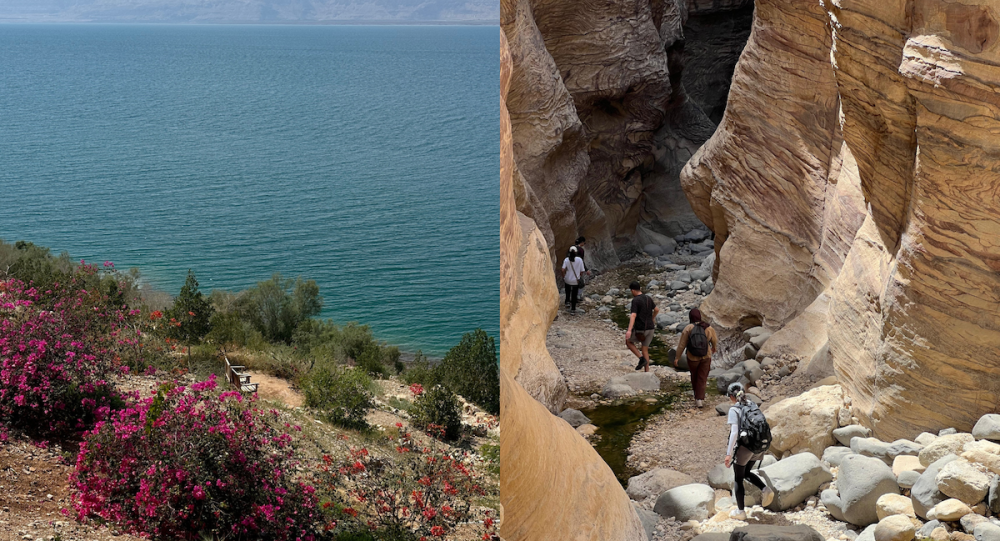 The Dead Sea and walking in Jordan.