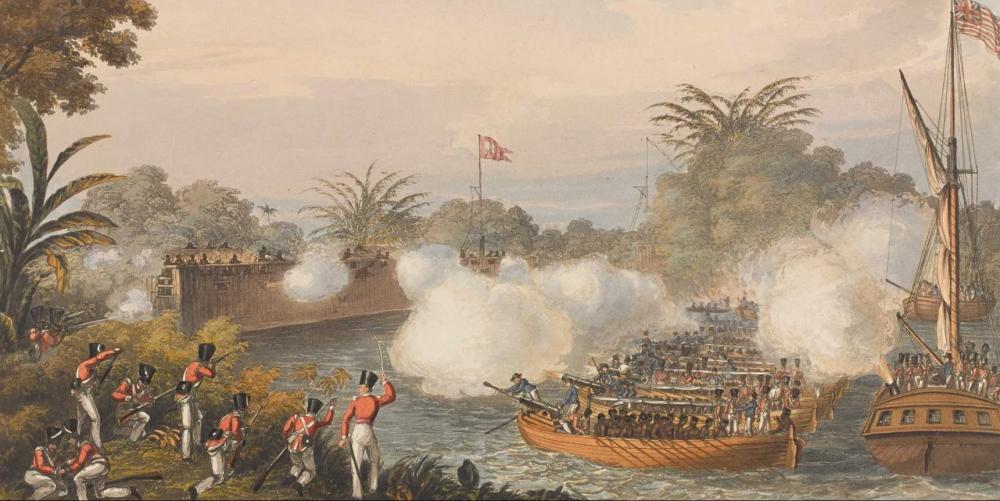 'The Attack on the Dalla Stockade by the Combined Forces, on the 4th Sept 1824', 1826