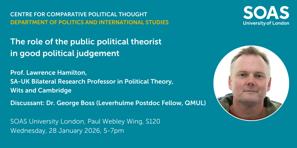 Prof. Lawrence Hamilton Event Poster