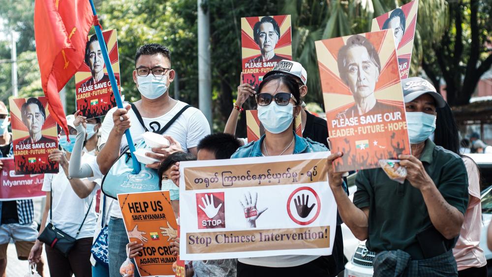 'Protest in Myanmar against Military Coup (14 February 2021)' by MgHla (aka) Htin Linn Aye