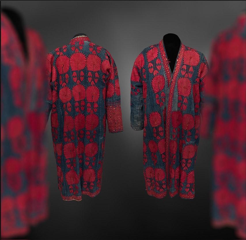 Afghan embroidery from Karun Thakar collection rose coats